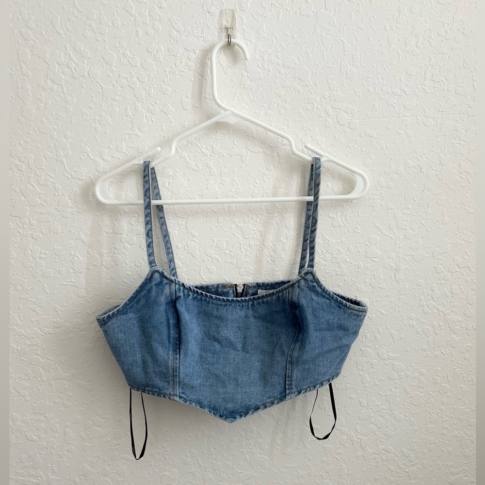 Forever 21 denim crop top